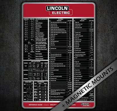 £7.95 • Buy LINCOLN Welder, Welding Symbols Chart / Poster, Quick Reference Guide
