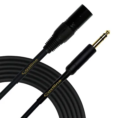 Castline Gold XLR Male To 1/4  TRS Patch Cable Mogami Neglex 2549 • $16.95