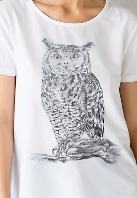 Owl T Shirt Vegan Animal Bird Boho Wildlife Gift Womens Girls Mens Printed Tee • £14.99