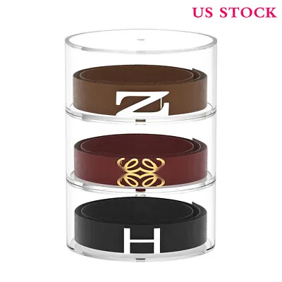 3 Pcs Acrylic Belt Organizer Display Case For Watches Jewelry Makeup Rings Toys • $17.99