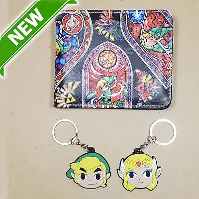 The Wind Waker Zelda Wallet + 2 Link & Zelda Keychains ▲ The Legend Of Zelda ▲ • $7.50