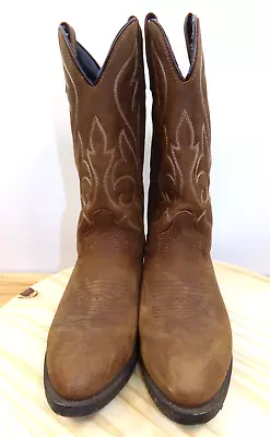 Masterson Mens Western Cowboy Boots RN876 Leather Brown Size 8 EW • $45