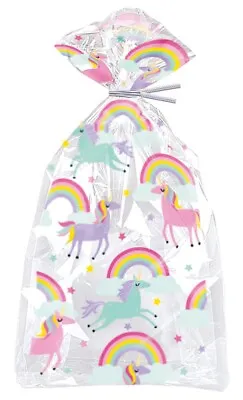Rainbow Unicorn Party 20 X Cello Birthday Plastic Loot Lolly Treat Favour Bags  • $5.30