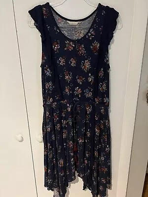 Matilda Jane Navy Choose Your Own Path Woodland Sprite Dress Size Women XL- READ • $19.99