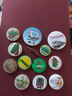 ThameslinkRailway Steam Train Theme Pin Badge Set Vintage Rust On Some • £4