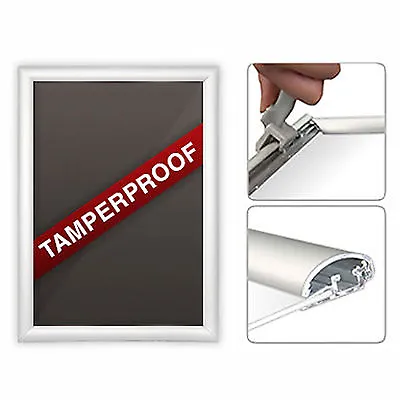 Snap Frames Tamperproof Security Poster Holder Retail Displays A4 A3 A2 A1 A0 • £19.49