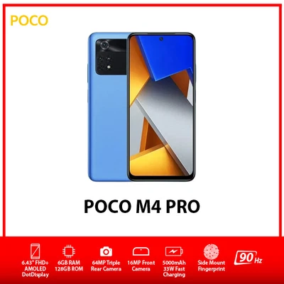 $360 • Buy (New) Xiaomi POCO M4 Pro 4G 6.43” Dual SIM Android Mobile Phone - Blue/6GB+128GB