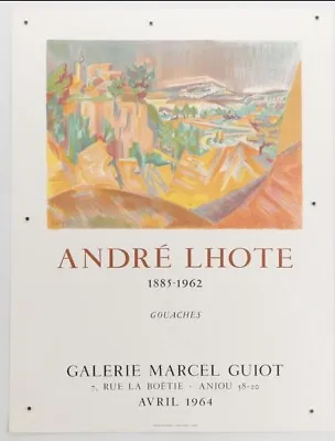 ANDRE LHOTE 1964 RARE ORIGINAL VINTAGE French Art Exhibition Poster • $149