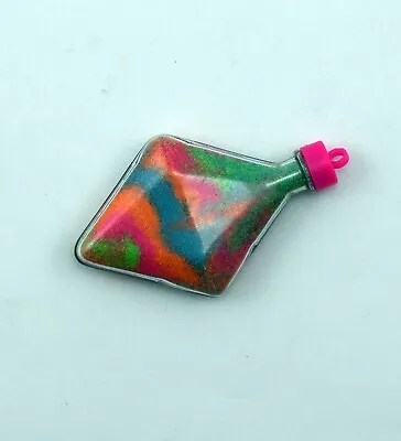 Glass Pendant Diamond Shaped Rainbow Colored Sand Colors Necklace  • $3.99