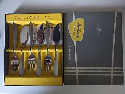 £24.99 • Buy Vintage SPEAR & JACKSON MERTON Fish Eaters 12 Pce 6 Setting Boxed Set Modernist