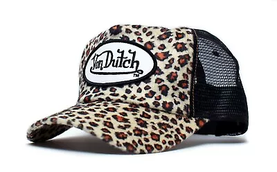 Authentic Vintage Von Dutch Originals Cheetah Print Truckers Cap Hat Snapback • $35.95