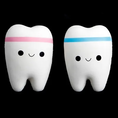 $6.61 • Buy Cute Tooth Jumbo Squishy Slow Rising Squeeze Stress Hand Soft Toy Phone Pendant