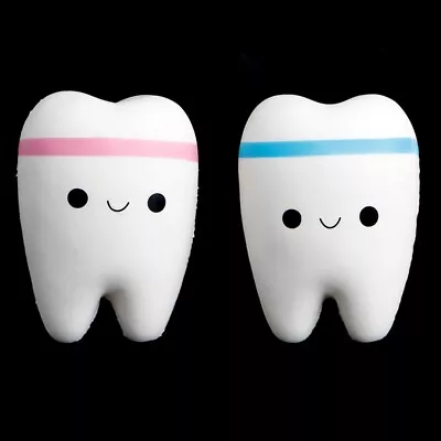 $6.61 • Buy Cute Tooth Jumbo Squishy Slow Rising Squeeze Stress Hand Soft Toy Phone Pendant