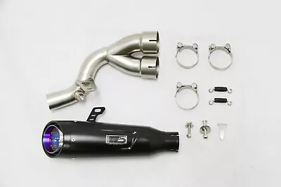 Fit Yamaha YZF R6 R600 2006-2019 Stainless Slip-on Exhaust Muffler Pipe Black • $230