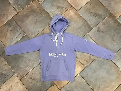 Lazy Jacks Hoodie Mens Women’s Pale Purple Hooded Sweatshirt Pullover Top Sz XS • £3.99