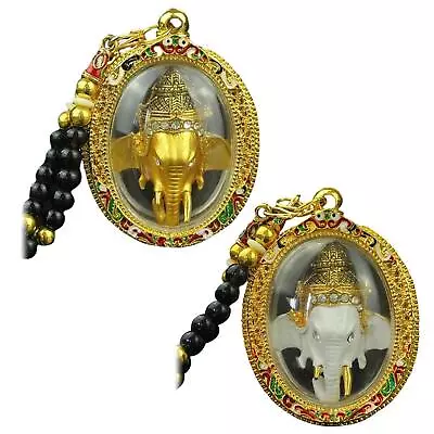 Thai Buddha Amulet Pendant Ganesha Statue Necklace For Protection Happiness • $29.61