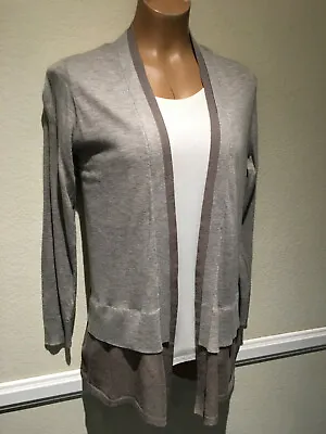 DKNY Mink Heath Long Sleeve Open Duster Sweater - Women's Sz XS - NEW • $19.25