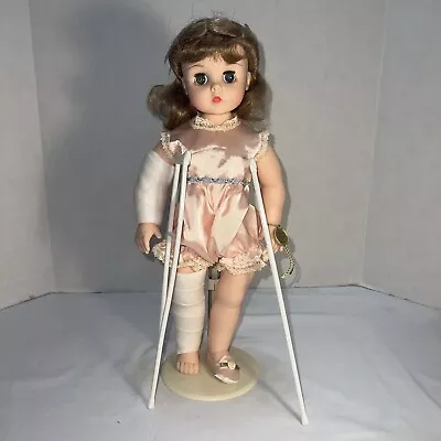 Vintage Madame Alexander Doll Jointed 15  75th Ann. Doll With Cast & Crutch • $29.99