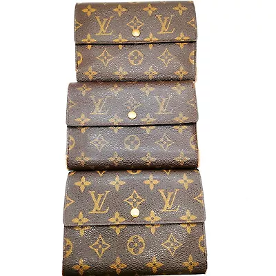 Louis Vuitton LV Wallet 3 Pieces Set   Monogram Browns Monogram 432171 • $0.99