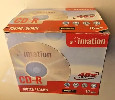 10 Pack Imation 700 MB/ 80 Mins CD-R Compact Discs New & Sealed • £9.95