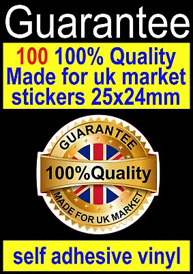 100x 100% Quality Made For UK Market Union Jack Stickers Great Britain Labels • £2.70