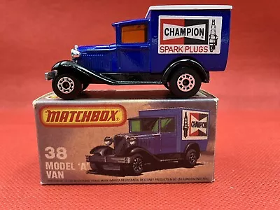 Vintage Original Matchbox Superfast 38 —  Model 'A' Van — Boxed. • £25