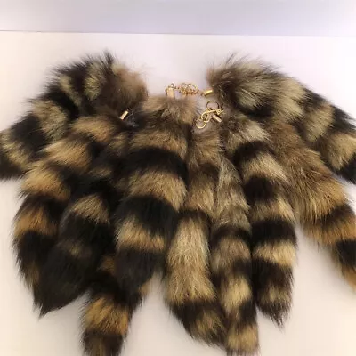 10pcs/lots- 16 -18  Real Fox Fur Tail Keyring Bag Pendant Costume Cosplay Toys • $21.90