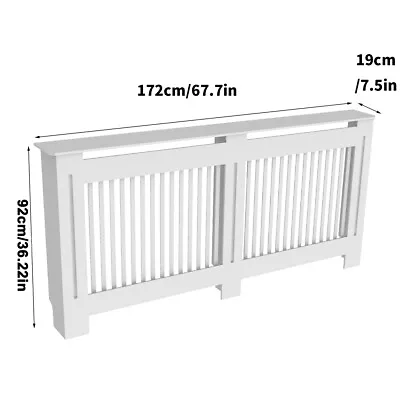 92/100CM Tall Large Radiator Cover Cabinet MDF Grill Shelf Horizontal Vertical • £69.92