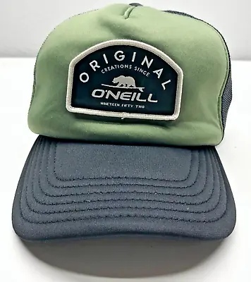 $6.80 • Buy O'neill Trucker Hat Green Black Mens OSFM Snapback Foam Front Panel
