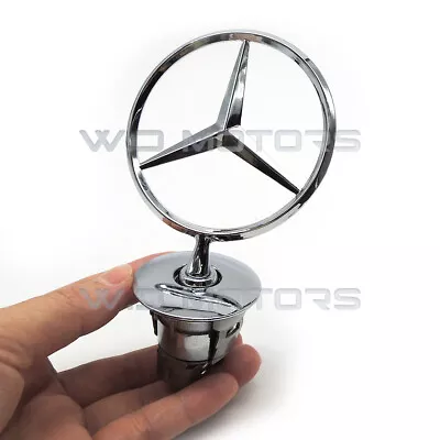 3D Mercedes-Benz Star Logo Emblem Badge Hood W210 W202 W203 C200 W211 Chrome • $12.99