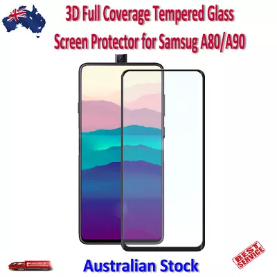 Tempered Glass Screen Protector 3D Full Coverage For Samsung Galaxy A80 / A90 • $12.95