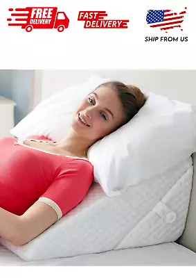 Bed Wedge Pillow For Sleeping Adjust To Your Comfort 7-in-1 Incline Body Posit • $57.99