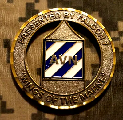 $14.99 • Buy Challenge Coin LARGE US Army 3rd Infantry Division Combat Aviation Brigade CSM