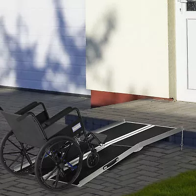 Folding Aluminum Wheelchair Ramp Portable Mobility Scooter Carrier 600lbs • $178.99
