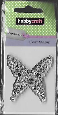 Hobbycraft Floral Butterfly Stamp. App 5x5cm. Stamping. Cardmaking. Scrapbooking • £3