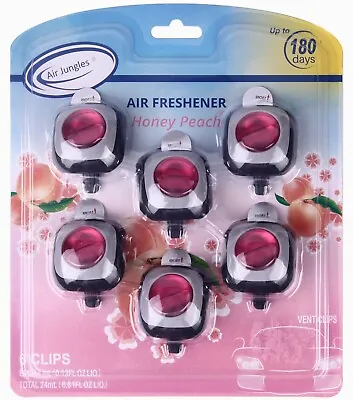 Honey Peach Scent Car Air Freshener Clip 6 Car Freshener Vent Clips 4ml... • $13.99