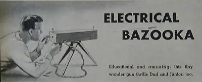 Toy Bazooka Actually Fires Projectiles 1945 How To Build PLANS • $8.99