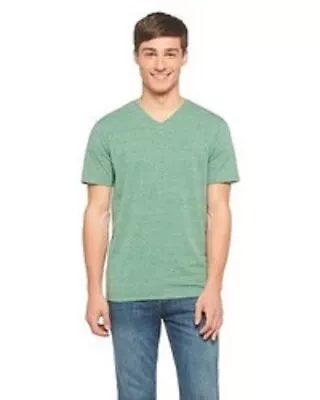 Mossimo Men's V Neck Short Sleeve T-Shirt Green Sprinkle XL NWT Free Ship • $16.92