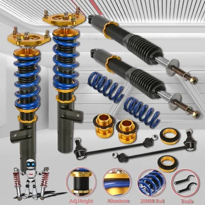 4Pcs Coilover Struts Shocks Assembly For 03-07 VW Golf MK5 06-09 GTI Adj. Height • $234.98