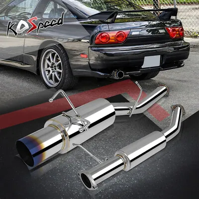 4  Muffler Burnt Tip Stainless Catback Exhaust For 89-94 Nissan 240sx S13 2.4l • $143.97