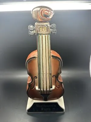 Vintage Beethoven's Fifth Music Box Musical Liquor Decanter Violin - Works!  • $24