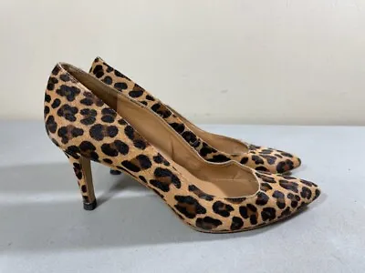 J Crew Women's Animal Print Leather & Calf Hair G7247 Pumps Size 7.5 • $18.65