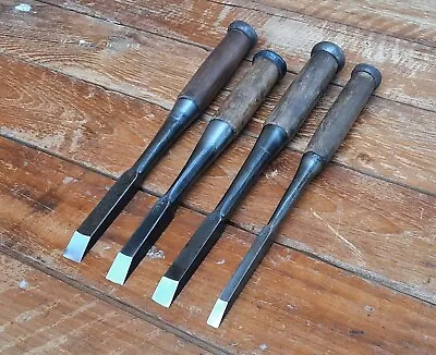 4 Japanese Mortise Chisels Woodworking Tools • $100