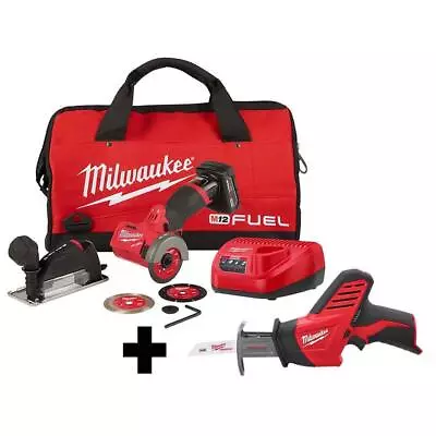 Milwaukee Cut Off Saw Kit + HACKZALL Reciprocating Saw 3  12V Li-Ion Brushless • $377.28