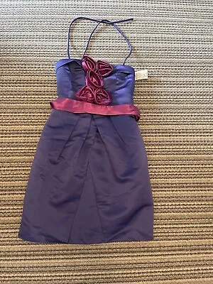 New BNWT Toni Francesc Purple Pink Dress EU 38 Small Formal  • £2