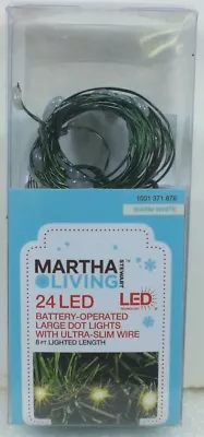 Martha Stewart Living 24 Battery Operated Large LED Dot Lights Warm White 8 Feet • $13.99