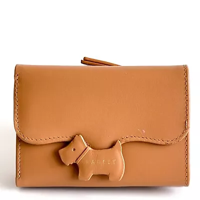 RADLEY Crest Tan Leather Small Trifold Purse With Dust Bag - New With Tags • £19.95