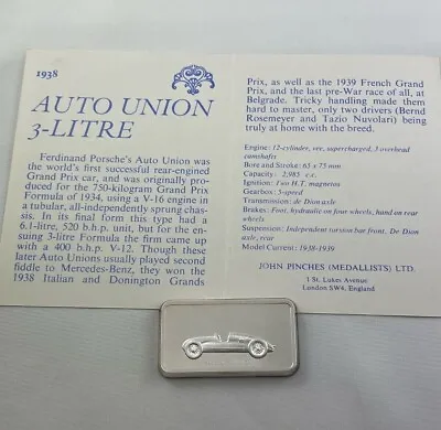 £69.40 • Buy 1938 Auto Union 3-Litre - Lord Montagu Collection Of Great Car Ingots