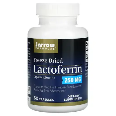 £48.50 • Buy Jarrow Formulas Lactoferrin 250mg - 60 Caps | Freeze Dried Apolactoferrin