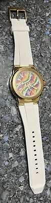 Michael Kors Oversized Dylan Gold Silicone Rainbow Watch MK8897 • $109